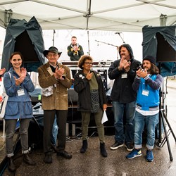Sophie Poell, Luisa Berauer, Franz Himpsl, Carmen Dullinger-Oßwald (Vorsitzende des BA 17), Tuncay Acar, Mehmet Ismail Birinci, Thorsten Müller (MGS/Soziale Stadt)